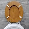 Cambridge Oak Effect Toilet Seat with Soft Close Hinges