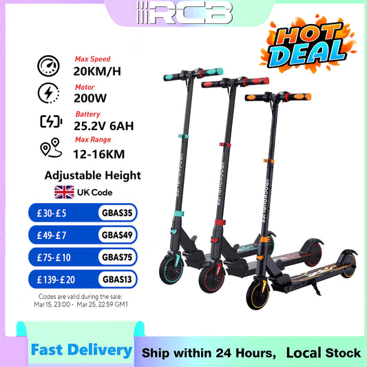 Kids Electric Scooter — Foldable, 250W, Ages 8–16, Max 20km/h