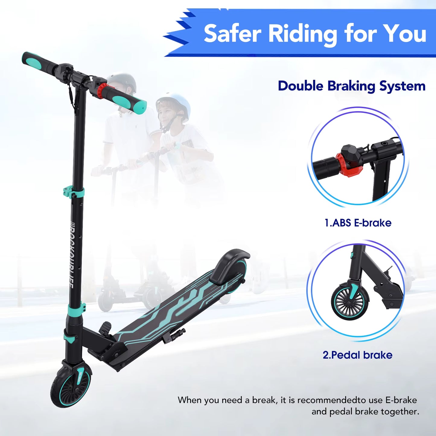 Kids Electric Scooter — Foldable, 250W, Ages 8–16, Max 20km/h