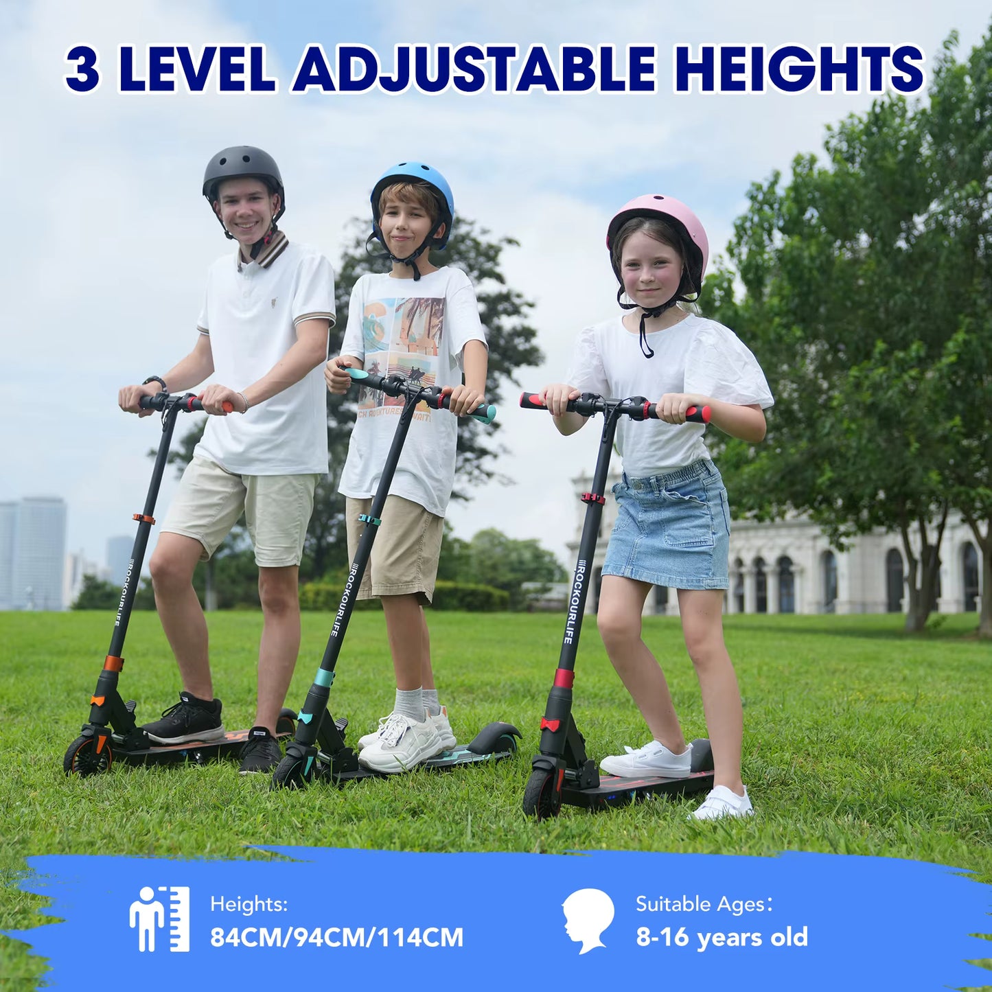 Kids Electric Scooter — Foldable, 250W, Ages 8–16, Max 20km/h
