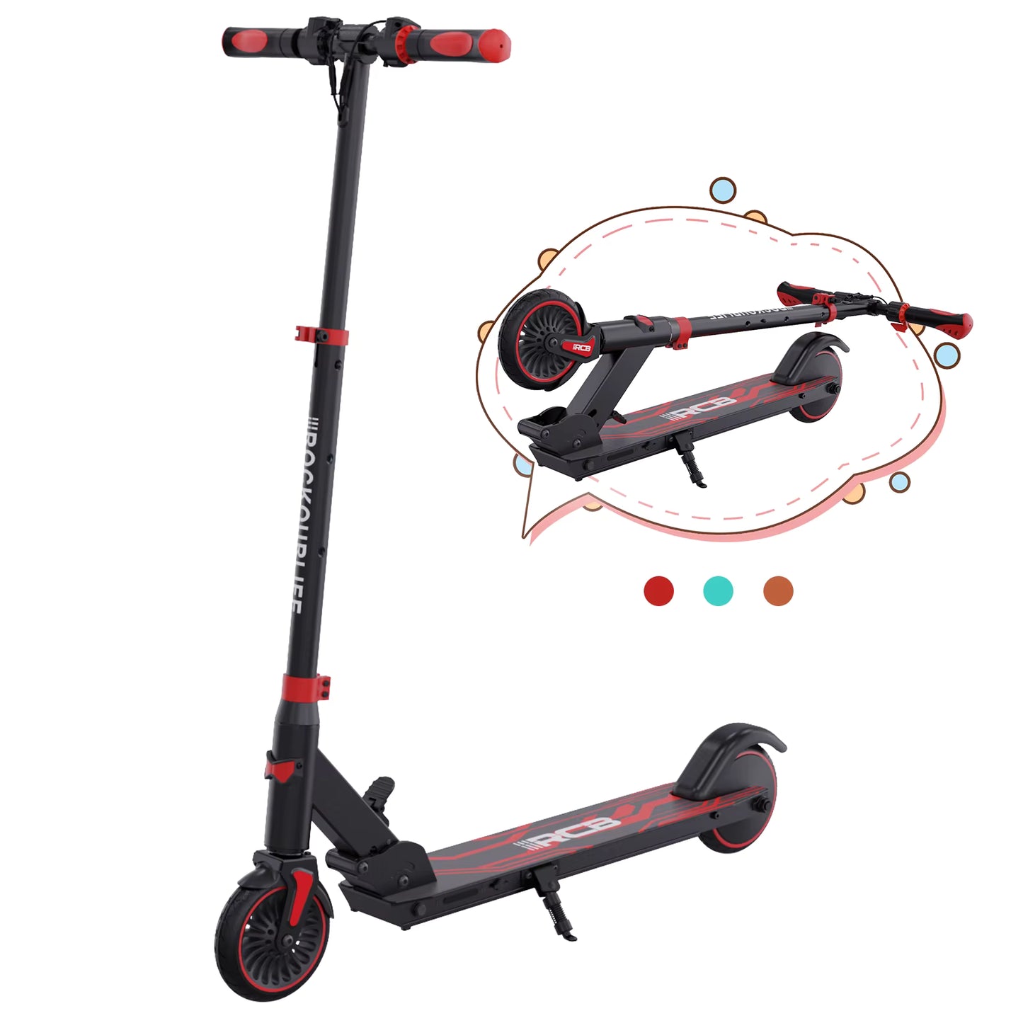 Kids Electric Scooter — Foldable, 250W, Ages 8–16, Max 20km/h