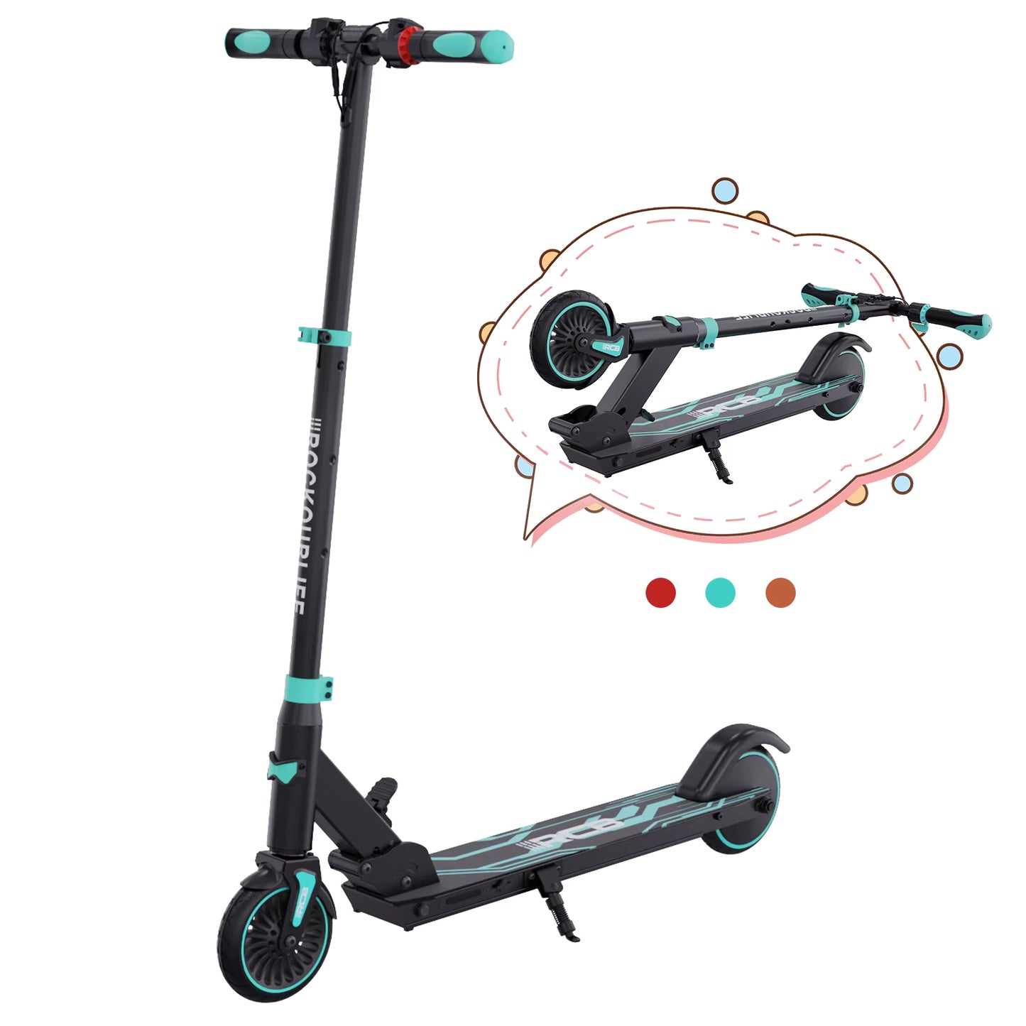 Kids Electric Scooter — Foldable, 250W, Ages 8–16, Max 20km/h