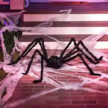 Giant Halloween Spider Decoration — Scary Outdoor & Indoor Prop for Yard, Lawn, Garden & Haunted House