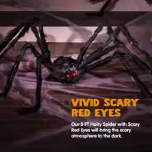 Giant Halloween Spider Decoration — Scary Outdoor & Indoor Prop for Yard, Lawn, Garden & Haunted House